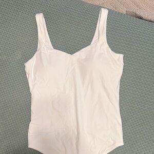 Klassy Network Sweetheart Neckline White Bodysuit